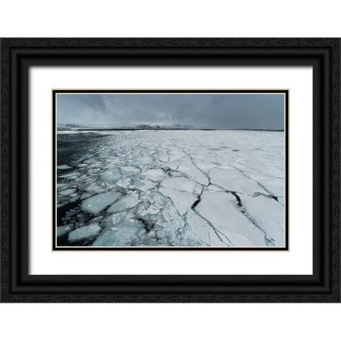 Murchison Bay-Murchisonfjorden-Nordaustlandet-Svalbard Islands-Norway Black Ornate Wood Framed Art Print with Double Matting by Pitamitz, Sergio