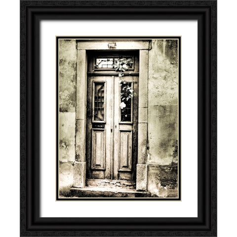 Portugal-Aveiro-Old doorways in the city Black Ornate Wood Framed Art Print with Double Matting by Eggers, Terry