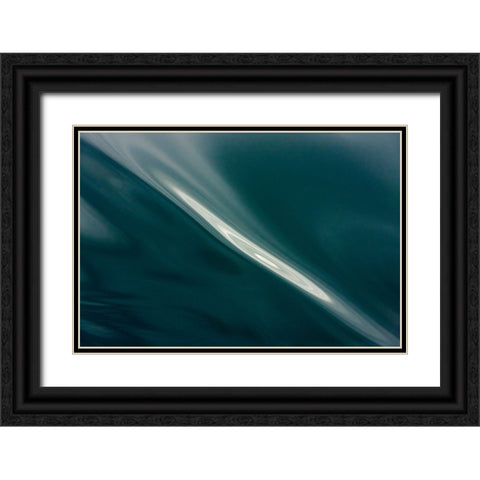 Ripples pattern-Bering Sea-Russia Far East Black Ornate Wood Framed Art Print with Double Matting by Su, Keren