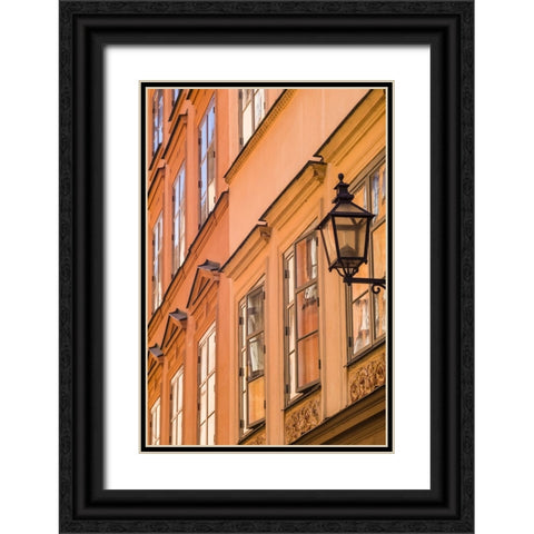Sweden-Stockholm-Gamla Stan-Old Town-Royal Palace-old town building detail Black Ornate Wood Framed Art Print with Double Matting by Bibikow, Walter