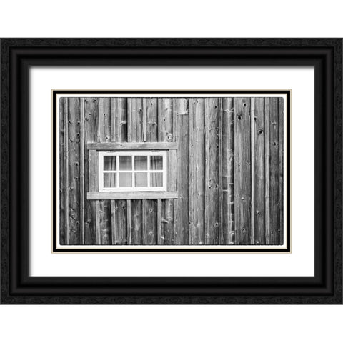 Sweden-Gotland Island-Ljugarn-fishing shack detail Black Ornate Wood Framed Art Print with Double Matting by Bibikow, Walter
