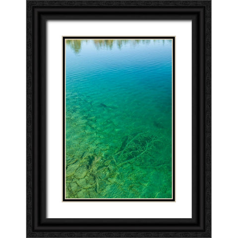 Sweden-Gotland Island-Labro-Bla Lagunen-Blue Lagoon-natural swimming area in former chalk quarry wi Black Ornate Wood Framed Art Print with Double Matting by Bibikow, Walter