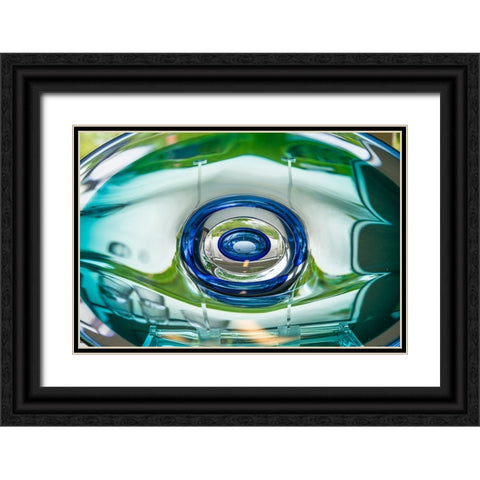 Sweden-Glasriket-Kingdom of Glass historical glass making region-Kosta-factory made glassware for s Black Ornate Wood Framed Art Print with Double Matting by Bibikow, Walter