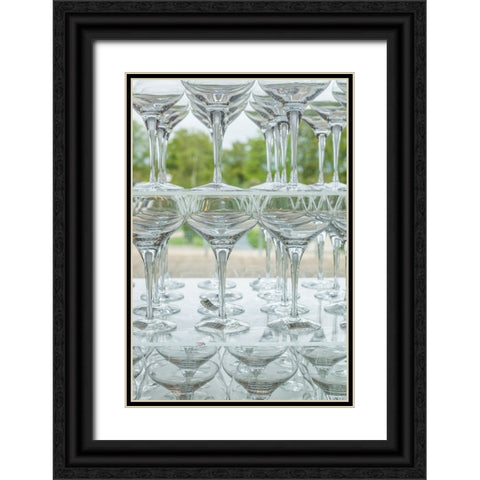 Sweden-Glasriket-Kingdom of Glass historical glass making region-Kosta-factory made glassware for s Black Ornate Wood Framed Art Print with Double Matting by Bibikow, Walter