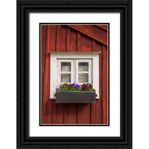 Sweden-Kalmar-town building detail Black Ornate Wood Framed Art Print with Double Matting by Bibikow, Walter