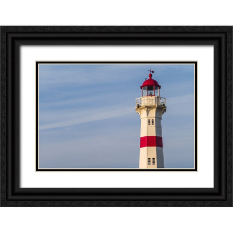 Sweden-Scania-Malmo-Inre Hamnen inner harbor-lighthouse Black Ornate Wood Framed Art Print with Double Matting by Bibikow, Walter