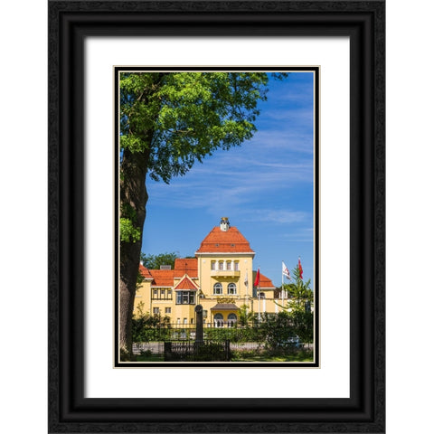 Sweden-Scania-Malmo-Kungsparken park-Casino-exterior Black Ornate Wood Framed Art Print with Double Matting by Bibikow, Walter