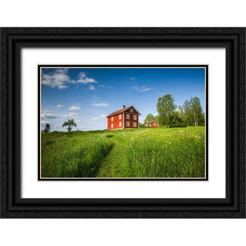Sweden-Varmland-Marbacka-estate of first female writer to win the Noble Prize of Literature-Selma L Black Ornate Wood Framed Art Print with Double Matting by Bibikow, Walter