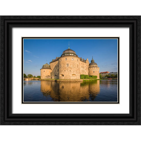 Sweden-Narke-Orebro-Orebro Castle-exterior Black Ornate Wood Framed Art Print with Double Matting by Bibikow, Walter