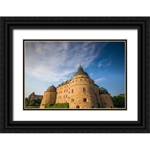 Sweden-Narke-Orebro-Orebro Castle-exterior Black Ornate Wood Framed Art Print with Double Matting by Bibikow, Walter