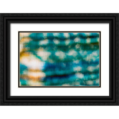 Colorful fabric detail Black Ornate Wood Framed Art Print with Double Matting by Muench, Zandria