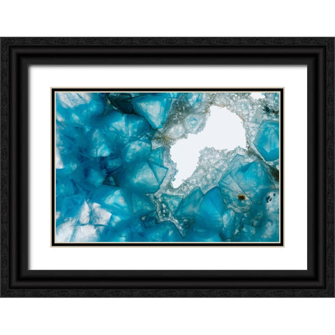 Sliced rock crystals Black Ornate Wood Framed Art Print with Double Matting by Muench, Zandria