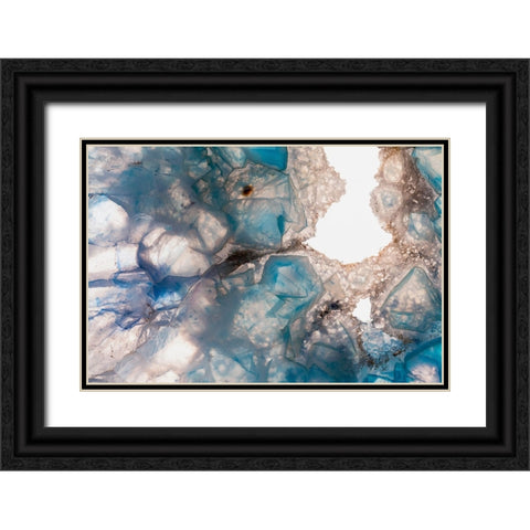Sliced rock crystals Black Ornate Wood Framed Art Print with Double Matting by Muench, Zandria