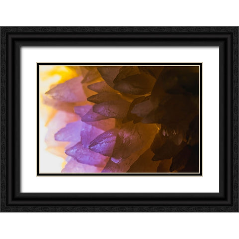 Rose Quartz Black Ornate Wood Framed Art Print with Double Matting by Muench, Zandria