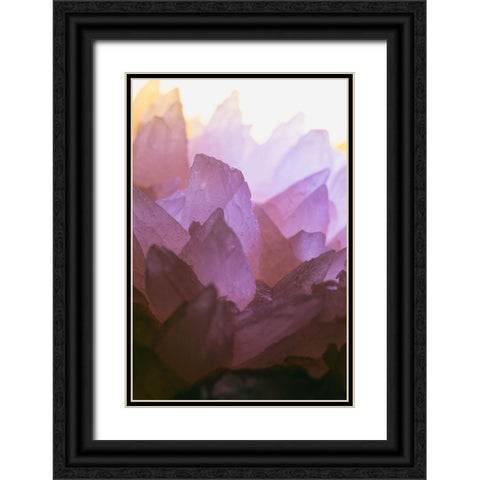Rose Quartz Black Ornate Wood Framed Art Print with Double Matting by Muench, Zandria