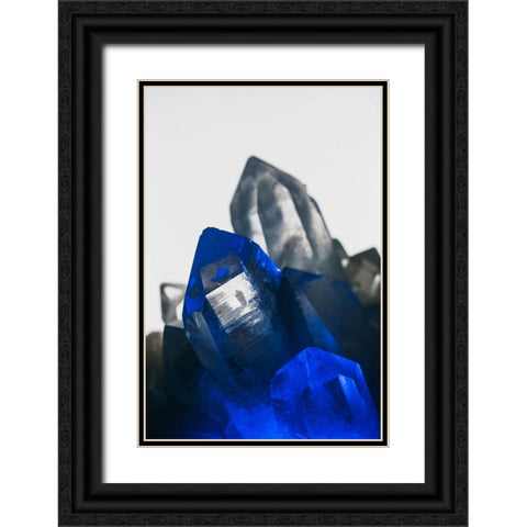 Quartz crystals Black Ornate Wood Framed Art Print with Double Matting by Muench, Zandria