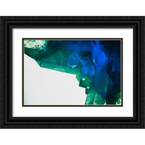 Quartz crystals Black Ornate Wood Framed Art Print with Double Matting by Muench, Zandria