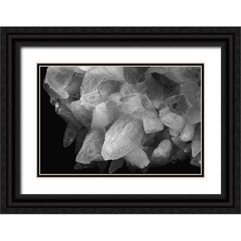 Rose Quartz Black Ornate Wood Framed Art Print with Double Matting by Muench, Zandria