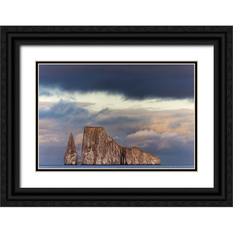 Kicker Rock or Leon Dormido-San Cristobal Island-Galapagos-Ecuador Black Ornate Wood Framed Art Print with Double Matting by Jones, Adam