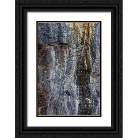 Pattern in rock cliffs of Genovesa Island-Galapagos Islands-Ecuador Black Ornate Wood Framed Art Print with Double Matting by Jones, Adam