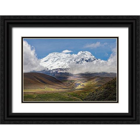Antisana volcano-Antisana National Park-Ecuador Black Ornate Wood Framed Art Print with Double Matting by Jones, Adam