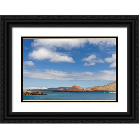 Shoreline of Santiago Island-Galapagos Islands-Ecuador Black Ornate Wood Framed Art Print with Double Matting by Jones, Adam