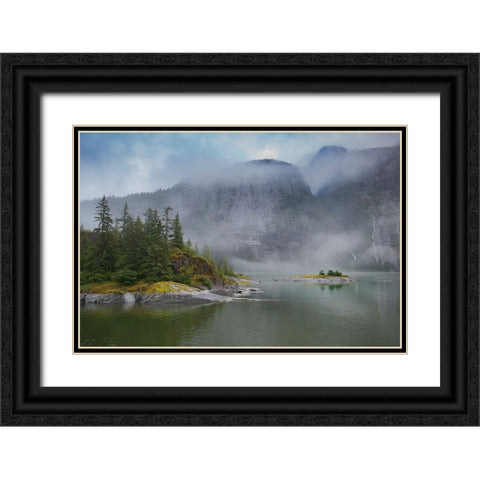 Usa-Alaska Endicott Arm Black Ornate Wood Framed Art Print with Double Matting by Sederquist, Betty