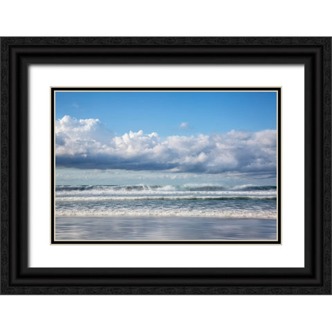 USA-California-La Jolla Waves at La Jolla Shores Beach Black Ornate Wood Framed Art Print with Double Matting by Collins, Ann