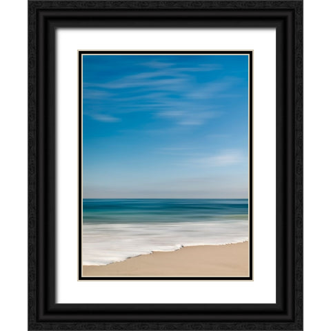 USA-California-La Jolla Ocean abstract blur at Marine Street Beach Black Ornate Wood Framed Art Print with Double Matting by Collins, Ann