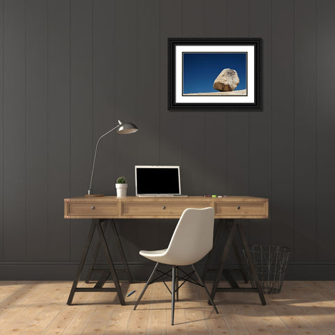 Large granite boulder on ridge-Olmsted Point-Yosemite National Park-California Black Ornate Wood Framed Art Print with Double Matting by Jones, Adam