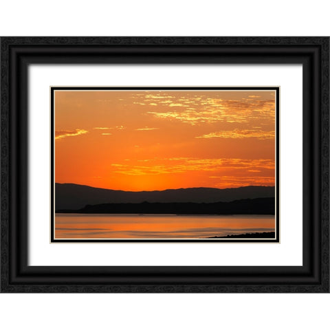 Sunrise-Mono Lake-California Black Ornate Wood Framed Art Print with Double Matting by Jones, Adam