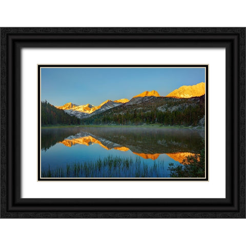 Alpine tarn-Tuolumne Meadows sunrise-Yosemite National Park-California Black Ornate Wood Framed Art Print with Double Matting by Jones, Adam