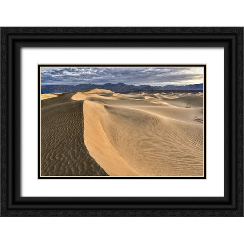 Mesquite Dunes-Death Valley National Park-California Black Ornate Wood Framed Art Print with Double Matting by Ford, John