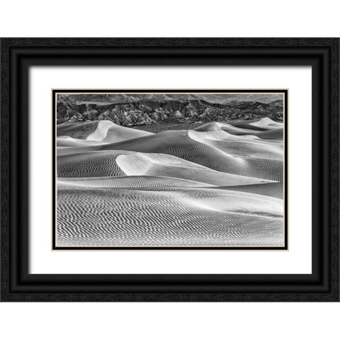 Mesquite Dunes-Death Valley National Park-California Black Ornate Wood Framed Art Print with Double Matting by Ford, John