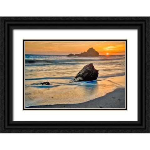 Pfeiffer Beach-Big Sur-California Black Ornate Wood Framed Art Print with Double Matting by Ford, John