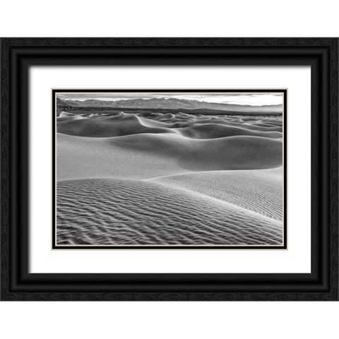 Mesquite Dunes-Death Valley National Park-California Black Ornate Wood Framed Art Print with Double Matting by Ford, John