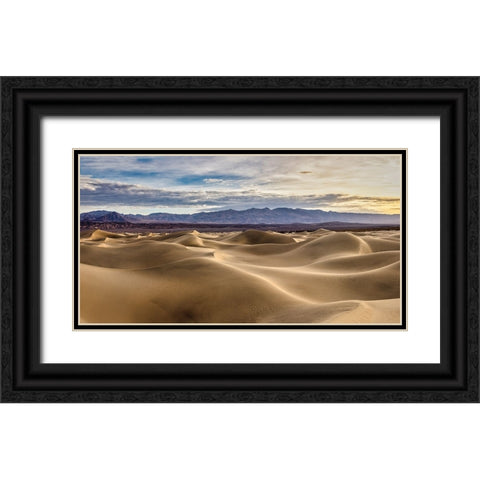 Mesquite Dunes-Death Valley National Park-California Black Ornate Wood Framed Art Print with Double Matting by Ford, John