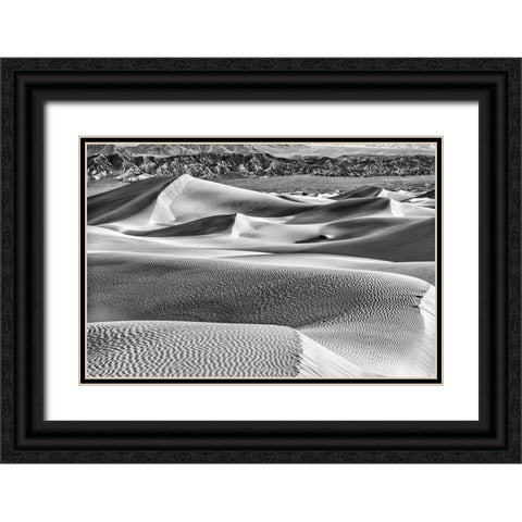 Mesquite Dunes-Death Valley National Park-California Black Ornate Wood Framed Art Print with Double Matting by Ford, John