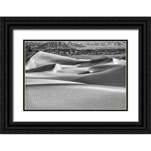 Mesquite Dunes-Death Valley National Park-California Black Ornate Wood Framed Art Print with Double Matting by Ford, John