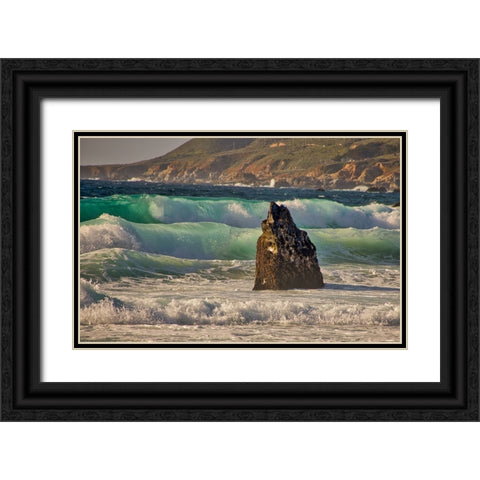 Garapata Beach-Carmel by the Sea-California Black Ornate Wood Framed Art Print with Double Matting by Ford, John