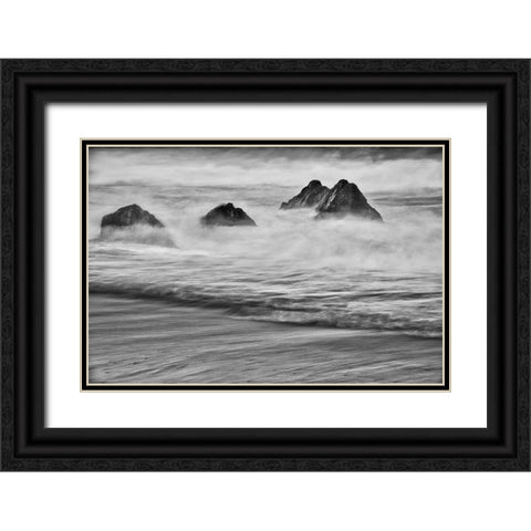 Garapata Beach-Carmel by the Sea-California Black Ornate Wood Framed Art Print with Double Matting by Ford, John