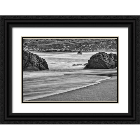 Garapata Beach-Carmel by the Sea-California Black Ornate Wood Framed Art Print with Double Matting by Ford, John