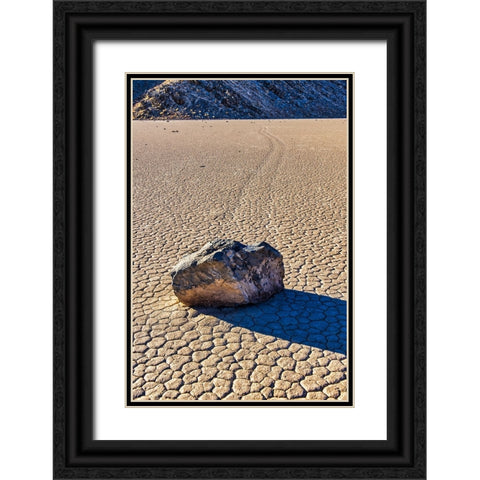 Race Track Rocks-Death Valley-California Black Ornate Wood Framed Art Print with Double Matting by Ford, John