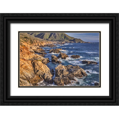 Garapata Beach-Carmel by the Sea-California Black Ornate Wood Framed Art Print with Double Matting by Ford, John