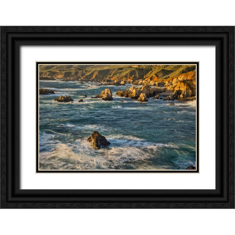 Garapata Beach-Carmel by the Sea-California Black Ornate Wood Framed Art Print with Double Matting by Ford, John