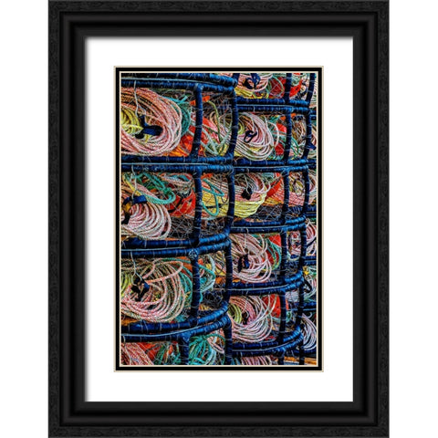 California-USA-Crescent City-Crescent City Marina Black Ornate Wood Framed Art Print with Double Matting by Restuccia, Joe III