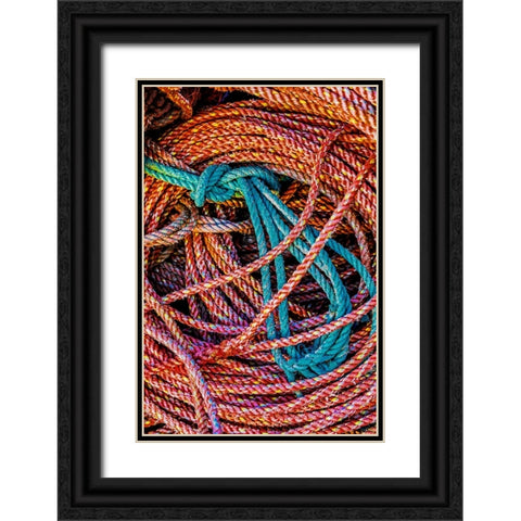 California-USA-Crescent City-Crescent City Marina Black Ornate Wood Framed Art Print with Double Matting by Restuccia, Joe III