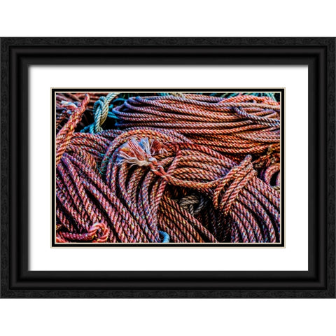 California-USA-Crescent City-Crescent City Marina Black Ornate Wood Framed Art Print with Double Matting by Restuccia, Joe III
