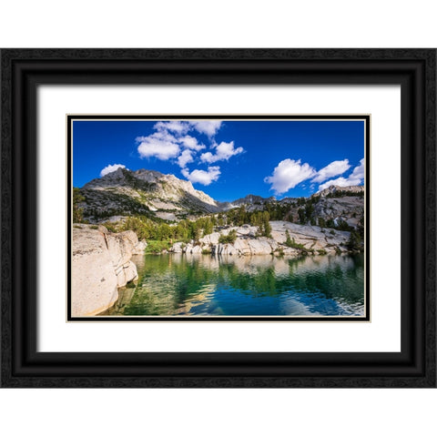 Treasure Lake-John Muir Wilderness-Sierra Nevada Mountains-California-USA Black Ornate Wood Framed Art Print with Double Matting by Bishop, Russ