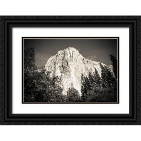 El Capitan-Yosemite Valley-Yosemite National Park-California-USA Black Ornate Wood Framed Art Print with Double Matting by Bishop, Russ